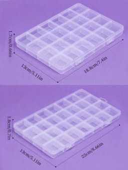 15/24/28Grids Transparent Plastic Organizer Box Jewelry Beads Storage Container DIY Crafts Earring Jewelry Rectangle Box Case