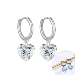 925 Sterling Silver Ear Needle White Zircon Silver Series Earrings ins Tassel Pendant Hoop Earrings For Women Advanced Jewelry