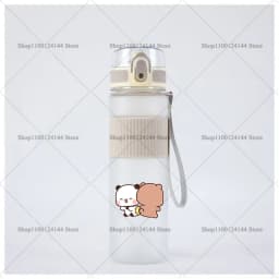 Bubu Dudu Water Bottle Yier Bear Panda Girl Boy Large Capacity Sports Kettle Transparent Cold Water Cup Outdoor Portable 550ml