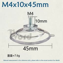 M4 M5 M6 M8 Transparent Suckers With Screw PVC Plastic Sucker Pad Holder Turn Nut Glass Table Tops Storage Tool Hooks
