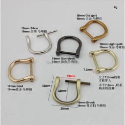 16mm 19mm Screw D ring Natural bamboo handles for bags replacement,retro hand made knit bag handbags Hardware Accessories
