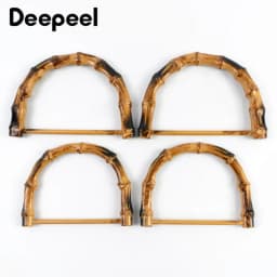 Deepeel 2/4Pcs 10.5/12cm Plastic Faux Bamboo Bag Handle Handbags Woven-bag Purse Frame Replace Handles DIY Bags Parts Accessory