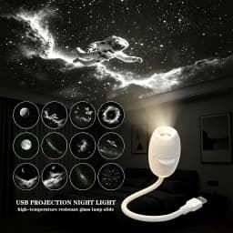Romantic LED Starry Sky Night Light USB Powered Saturn Galaxy Projector Lamp for Car Roof Party Room Ceiling Decor Plug and Play