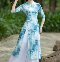 Red National Dance Costume Mesh Outfit Performance Practice Uniform White Net Shirt Square Dancing Traditional Costume Women