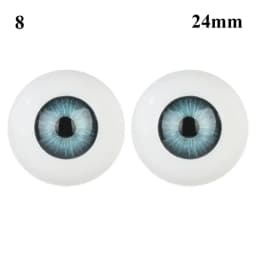1Pair 22mm 30mm Realistic Half Round Craft Accessories Acrylic DIY Eyeballs Reborn Doll Eyes BJD Mini Easy Use Simulation