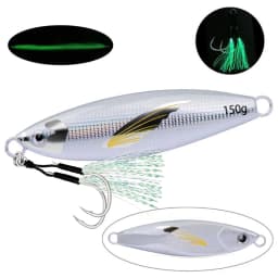 1pc 30g-120g Micro Slow Sink Quality Metal Jigging Fishing Lure Dubstep With Wing Skin Tuna Bass Spoon Jig Sea Boat Lure
