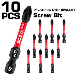 5/10/20 Pieces Phillips Screwdriver Bit Set S2 Steel Magnetic 50mm Long Impact Screwdriver Set Suitable for Metal Processing in Homes, Factories, Offices, Etc