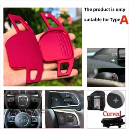 2Pcs Steering Wheel Paddles Extension Shifters For Audi A4 B8 A3 8P S3 A5 A6 S6 C6 Q5 A8 R8 TTS MK2 8J Avant DSG Car Styling