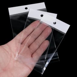 50-100pcs/lot Transparent Self Adhesive Packaging Bag Plastic Hanging Opp Pouches Seal Gift Bags for Jewelry Display Supplies