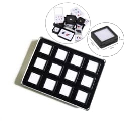 Loose Diamond Gemstone Display Case White Foam Round Gems Holder Jar Insert Gem Stone Pendant Beads Storage Liner Organizer Tray