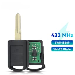KEYYOU 2BTN Remote 433 Mhz ASK Car Key For Opel Vauxhall Corsa c Meriva astra h j g d Combo HUU100/43/46 YM28 Blade NO CHIP