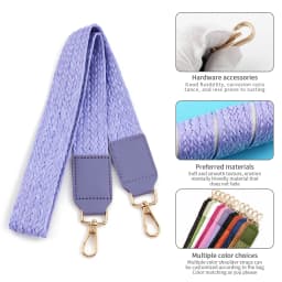 Customized Woven Raffia Bag Straps Women Shoulder Strap Replacement Supplies for Shoulder Bag Pouch Purse Making Crossbody Bag