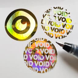 100pcs 2cm PROTECTIVE SECURITY HOLOGRAM WARRANTY VOID IF REMOVED Silver Tamper Evident Label Warranty Void Sticker Removal Proof