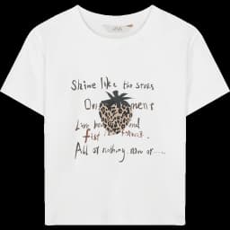 ELFSACK Women's Sweet Short Sleeve Graphic Tee with Cute Print, T-Shirt with Multiple Color Options, Loose Casual Autumn Top