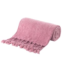 Battilo Chenille Throw Blanket With Fringe Tassels Decorative Lightweight Sofa Blanket Soft Cozy Knit Throws for Spring Decor