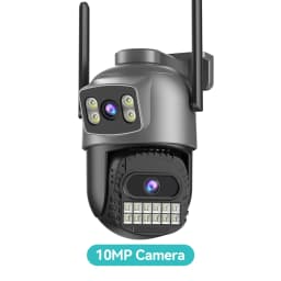 20MP 8K Four Lens Three Screens 10X Zoom Home Surveillance Camera Wifi Camera 10MP 5K Security Protection Auto Tracking Outdoor