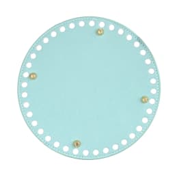 20*20cm Round PU Leather Bag Bottom for Knitting Bags Base Pad With Holes DIY Crochet Handmade Bottoms Handbag Accessories