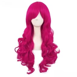 Anime Cosplay Cute Lovely Pink Wig Wavy Curls Party Synthetic Hair Wigs For Halloween Party