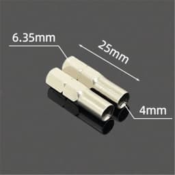 Premium 2PCS 1/4" 6.35mm Hex Shank to 4mm Hex Bit Adapter - High-Precision Converter for Precision Hex Socket Screws