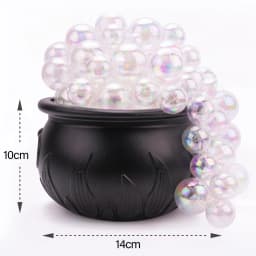 Bubbling Cauldron Ornament Unique Practical Vintage ABS Witches Bubbling Cauldron Multifunctional Violet Light for Party