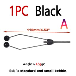 Bimoo Steel-Alloy and Bi-ceramic Tip Fly Tying Bobbin Holder Standard & Small Thread Bobbin Fishing Dry Wet Fly Lure Making Tool