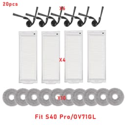 For Xiaomi S40 Pro/OV71GL / S40/OV81 Robot Vacuum Cleaner Consumables Hepa Filter Mop Cloth Main Side Brush Accessories Parts