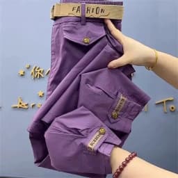 High-quality High Waist Solid Color Cotton Pants Women Fashion 2026 Autumn Loose Casual All-Match Harem Pants Trousers Ladies