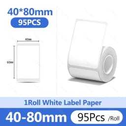 Niimbot 1Roll B1 White Sticker Paper Waterproof Adhesive Label White Anti-Oil For B1 B21 Mini Portable Thermal Printer Tape