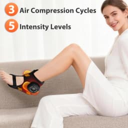 Wireless Air Pressure Foot Ankle Massager Electric Heating Vibration Massage Wrist Brace Airbag Compression Foot Muscle Relax