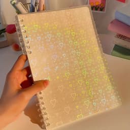 6pc Sparkling Laser Film Stickers - Love Laser Transparent Stickers - DIY Photo Mobile Sticker Decoration Scrapbook
