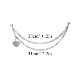 Multi-layer Metal Bag Chain DIY Handles Heart Star Pendant Shoulder Bag Chain DIY Jewelry Accessory With Lobster Buckle Pendant