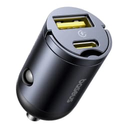 Baseus 30W Car Charger Fast Charging Dual Port USB Type-C PD QC FCP AFC For iPhone 17 16 15 Samsung S24 S25 Xiaomi Huawei Tablet