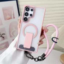 For Magnetic Wireless Charge Phone Case For Samsung Galaxy S26 S26Plus S26 Ultra S25 S24 With Lanyard Shockproof Bumper Cover