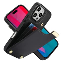 Shockproof Leather Card Holder Wallet Case For iPhone 16 Pro Max 15 14 13 12 11 XR 17 Air, Flip Cards Pocket Phone Cover Funda