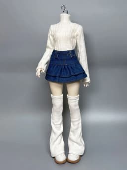 No Doll，New 30/45/60cm Doll's Clothes for 1/3 1/4 1/6 Bjd Doll High-neck ribbed sweater Diy Girl Toys Dress Up Doll Accessories
