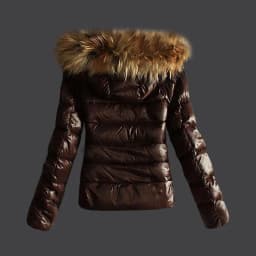 Winter Warm Women's Jacket Cotton Coat Fur Collar Windbreaker Mid-Length Zipper Closure Commute Style Regular Thickness Slim Fit