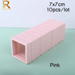 10pcs Set 3D Floating Display Case Stands Transparent Square Holder Pendant Necklace Bracelet Ring Coin Jewelry Pin Storage Box