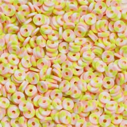 350Pcs/Lot 6mm Flat Round Polymer Clay Beads Loose Spacer Beads for Jewelry Making DIY Needlework Bracelet Necklace Earrings