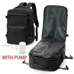 Vacuum Compression Backpack with Pump, Wizzair Easyjet Cabin Bag Travel Backpack for Women Men, Airplane Hand Luggage Laptop Bag