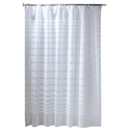 Shower Curtains White Stripe Simple Modern Style Curtain for Bathroom Water Resistant PEVA Fabric with Hooks 200cm Farmhouse