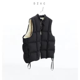 Down Vest~Checkered Stand-Up Collar Color-Blocked Duck down Vest for Petite Women, Suitable for Outerwear or Layering, 2026 Winter Women's Fashion
