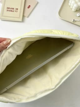 Adorable Cloud Embroidery iPad Tablet Computer Bag Notebook Storage Pouch for 11 13 15 Inch Laptops Digital Accessories