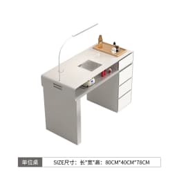 Luxury Classic Nail Table With Light Modern Marble Top Nordic Nail Desk European Aesthetic Table Manucure Nail Salon Furniture