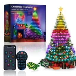 Smart Christmas Tree Light 400 LED String Light with APP Remote Control DIY Text Pattern Music Sync for Christmas Holiday Decor
