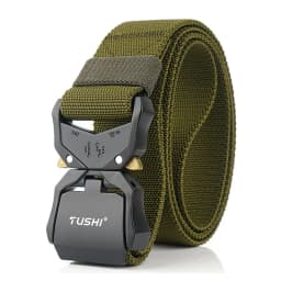 VATLTY New Casual Elastic Belt for Male Quick Release Alloy Buckle Tactical Outdoor Belt Men's Blue Stretch Belt