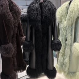 YOLOAgain Real Mongolia Sheep Fur Jacket Long Dark Brown Suede Coat Women