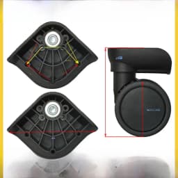 Universal Luggage Wheel Replacement Parts Quiet Universal Spinner Wheels Repair for Suitcase Password Box Shock Absorption