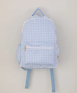 Gingham Ruffle Girls Backpack With Pencil Holder Sleeves Multi-pocket Large Capacity For Teens Back To School Travel Daypack