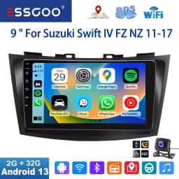 ESSGOO 9" 2 DIN For Suzuki Swift IV FZ NZ 2011-17 Android 13 Carplay Car Stereo Radio Multimedia Video Player GPS Navi FM RDS BT
