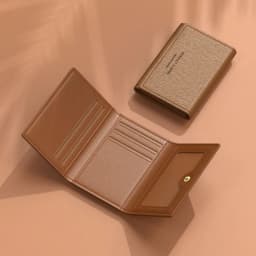 Fashion Leather Men Card Wallets Multifunctional Large Capacity Male Purse Solid Color Multi-card Photo Holder Women